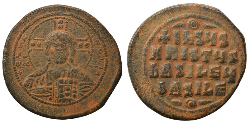 Anonymous, time of Basil II and Constantine VIII, 976-1028. Follis (bronze, 12.7...