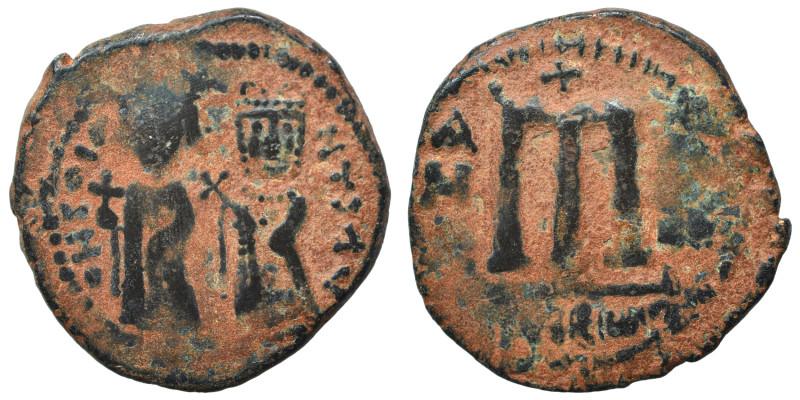 Persian Occupation of Syria, Phocas, with Leontia type. Follis (bronze, 8.24 g, ...