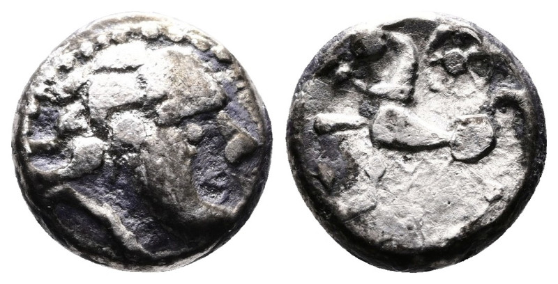 Middle Danube Central European Tribes, type Kroisbacher. 2nd. Century BC. AR Obo...
