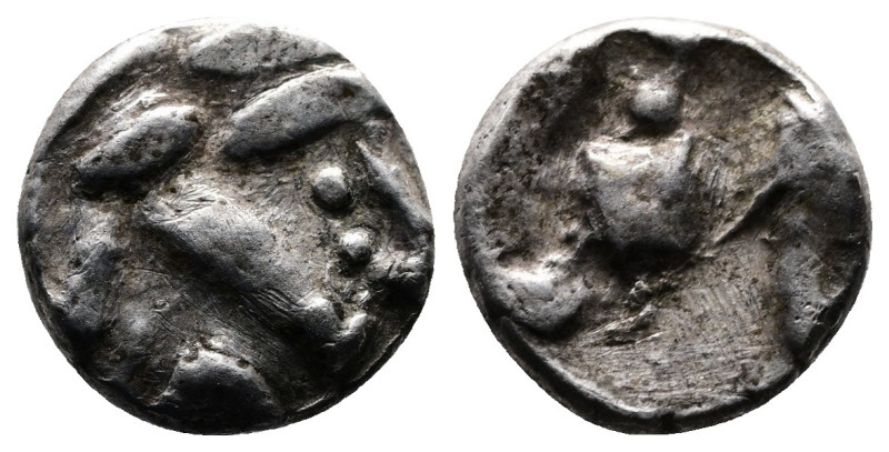 Eastern Celtic Tribes. Late 2nd. Century BC. AR Obol ( 7mm, 0.35g,). Celticized ...