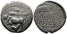 Eastern Celtic Tribes, Illyria, Apollonia/Dyrrhachion Contemporary imitation of AR Drachm (18mm, 2,84 g.) 1st. Century BC. Cow standing left, suckling...