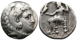 Kings of Macedon. Alexander III the Great AR Tetradrachm (25mm, 16,49g.), Uncertain mint. Head of Herakles wearing lion's skin right. Rev. Zeus seated...