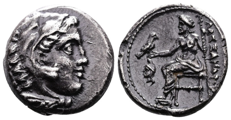 Kings of Macedon. Alexander III the Great (336-323 BC.) AR Drachm (16mm, 4.26 g....