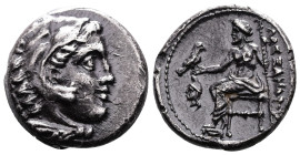 Kings of Macedon. Alexander III the Great (336-323 BC.) AR Drachm (16mm, 4.26 g.), Sardes mint, struck under Menander, circa 330/25-324/3 BC. Head of ...
