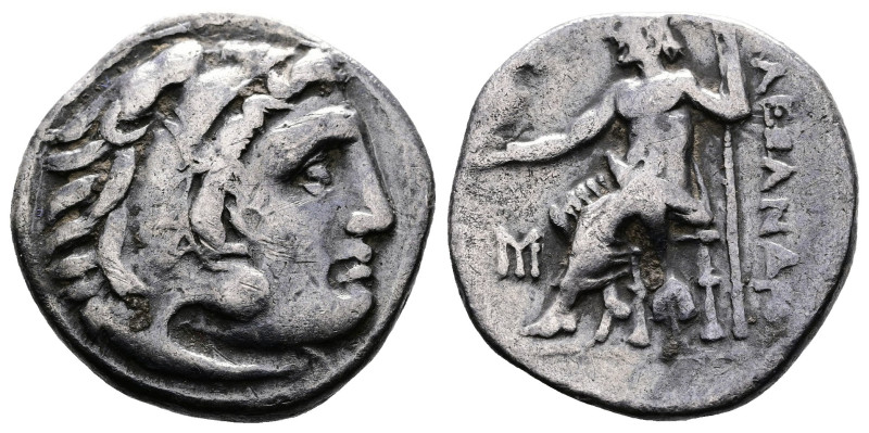 Kings of Macedon. Alexander III the Great (336-323 BC.) AR Drachm (17mm, 4,00 g....