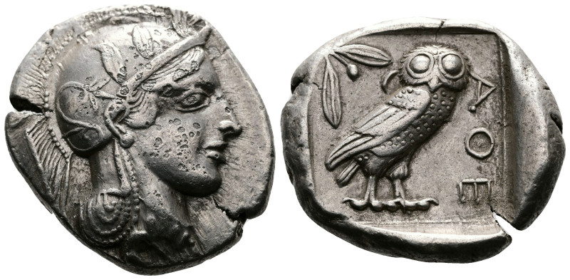 Attica. Athens. Circa 449-404 BC. AR Tetradrachm (26,5 mm, 17.13 g.), mid 440s. ...