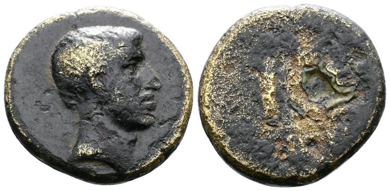 Pontos. Uncertain. Amisos? 1st. Century BC. AE (21,5 mm, 7,24 g.) Bare male head...