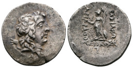 Kings of Cappadocia. Ariarathes IX Eusebes Philopator, (ca. 100-85 BC.) AR Drachm (19 mm, 4,05 g.). Eusebeia mint under Mount Argaios, RY 13 = ca. 89/...
