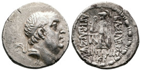 Kings of Cappadocia. Ariobarzanes I Philoromaios, (96-63 BC.) AR Drachm (18 mm, 4,08 g.) RY 22 = 74/3 BC. Diademed head of Ariobarzanes to right. Rev....