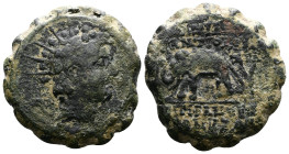 Seleukid Kingdom. Antiochos VI. Epiphanes Dionysos (ca. 148–142/1 BC.), struck 144 - 142 BC. AE serratus (21,5mm, 6,99g). Antiochia am Orontes mint. R...
