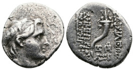 Seleukid Kingdom. Demetrios I Soter (162-150 BC.) AR Drachm (17,5 mm, 3,78 g.), Antiochia on the Orontes mint, SE 161 = 152/1. Diademed head of Demetr...