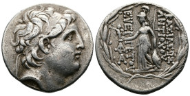 Seleukid Kingdom. Antiochos VII Euergetes (138-129 BC.) AR Tetradrachm (28 mm, 16.16 g.). Antiochia on the Orontes mint. Diademed head of Antiochos VI...