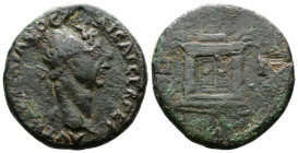 BITHYNIA. Prusias ad Hypium. Trajan (98-117 AD). AE (22,5 mm, 7,06g.) [ΑYT NЄP ΤΡΑΙ]ΑΝΟC ΚΑΙCAP СЄ ΓΕΡ, laureate head of Trajan right. AR countermark ...