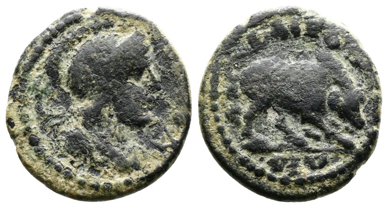 CARIA. Trapezopolis. Pseudo-autonomous issue. AE Hemiassarion (15,5 mm, 2,27 g.)...