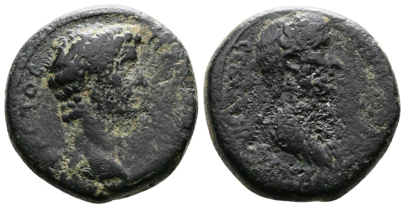 LYDIA. Thyateira. Claudius with Agrippina II (41-54 AD.). AE (18,5mm, 5,76g.) [Τ...