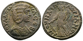 PHRYGIA. Philomelium. Julia Domna, Augusta, (193-217 AD.) AE (21,5 mm, 5,15 g.) IOYΛ ΔOM-NA CEB Draped bust of Julia Domna to right. Rev. ΦIΛΟΜΗΛ EΠI ...