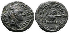 CILICIA. Hieropolis Kastabala, Pseudo- autonomous issue ca. 1st.-2nd. Century AD. AE (22 mm, 5.69 g) IEROPOLITΩN Turreted and veiled head of Tyche rig...
