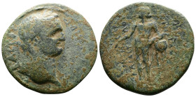 CILICIA. Mopsus. Domitian (81-96 AD.) AE (25mm, 8,36 g.) Dated CY 161= 93/4 AD. [ΔOMЄTIANOC] CЄBACTOC. Laureate head right. Rev. MOΨЄATωN THC IЄPAC KA...
