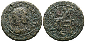 CILICIA. Anazarbus. Otacilia Severa, Augusta (244-249 AD.) AE Hexassarion (30mm, 18,93g.) Dated CY 263= 244/5 AD. ΩTAKЄIΛIA CЄOVHPA CЄB. Draped bust r...