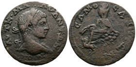 COMMAGENE. Samosata. Elagabalus (218-222 AD.) Æ (32 mm, 17,79g.) AVT K M AV ANTWωNINOC CEB, laureate head right. Rev. CAMOCATEωN, The Tyche of Samosat...