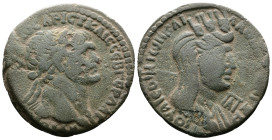 SELEUCIS and PIERIA. Laodicea ad Mare. Trajan (98-117 AD.) AE (24,5mm, 3,89 g.) [AYTOYK NЄP TPAIANOC] APICT KAIC CЄB ΓЄP ΔAK. Laureate bust of Trajan ...