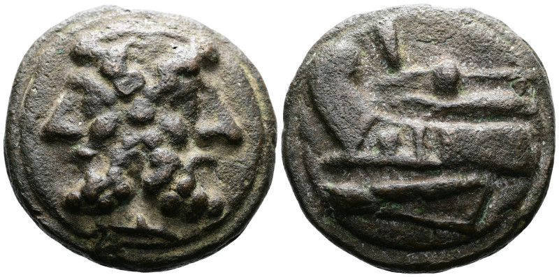 Anonymous. Ca. 215-212 BC. Æ Aes Grave As (40,5 mm, 83,13 g.) Post-semilibral se...
