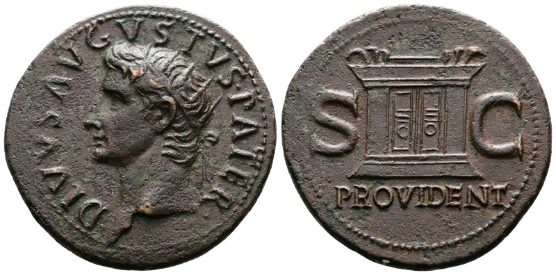 DIVUS AUGUSTUS. AE Dupondius (30mm, 11,23g.) Rome. Struck under Tiberius (after ...