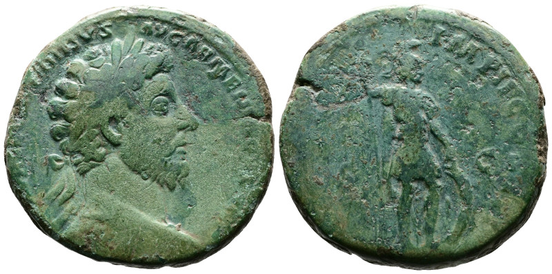 Marcus Aurelius (161-180 AD.) AE Sestertius (31mm, 25,09 g), Rome, 163-164 AD. L...