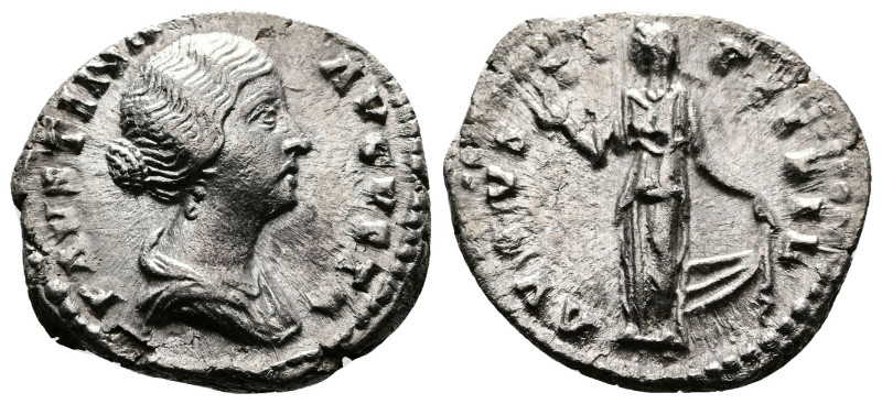 Faustina II Augusta (147-176 AD). AR Denarius (17,5mm, 2,69 g.) Rome. FAVSTINA A...