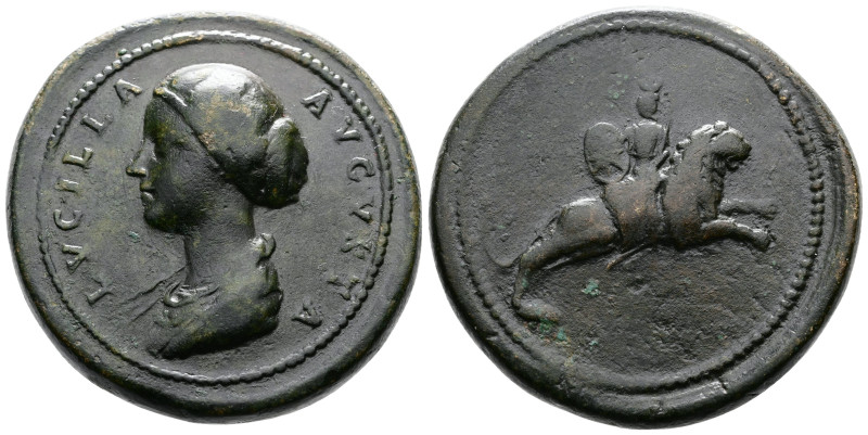Lucilla, wife of Lucius Verus (161-169 AD.) Æ Medallion (38,5 mm, 50,29 g.) Rome...
