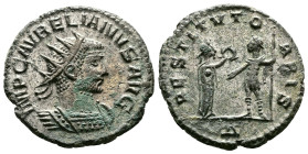AURELIAN (270-275 AD). AE (silvered) Antoninianus (21,5mm, 4,18g.) Rome. IMP AVRELIANVS AVG. Radiate and cuirassed bust right. Rev. RESTITVT ORBIS A i...