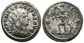 Tacitus (275-276AD.) AE (silvered) Antoninianus (22mm, 4,61 g.) Serdica mint, 275 AD. IMP C M CL TACITVS AVG, radiate, draped, and cuirassed bust righ...