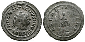 Tacitus (275-276 AD.) AE Antoninianus (24,5mm, 3,66g.), Rome, January-June 276 AD. IMP C M CL TACITVS AVG Radiate bust of Tacitus to right. Rev. CLEME...