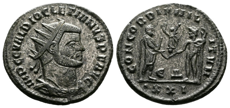 Diocletian (284-305 AD.) Antioch AE (silvered) Antoninianus (21 mm, 3,70 g.) IMP...