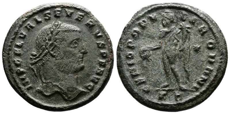 Severus II (306-307 AD). AE Follis (28mm, 9,36g.) Cyzikus. IMP C FL VAL SEVERVS ...