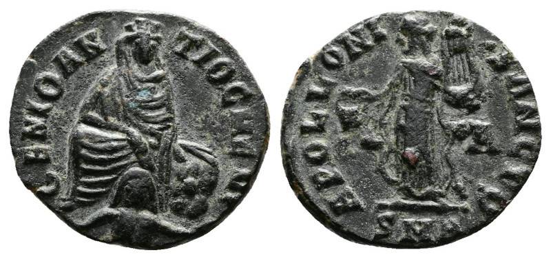 Maximinus II Daia (310-313 AD.) AE Nummus ( 14,5 mm, 1,44g.) Antioch,. 'Persecut...