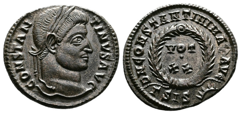 Constantine I the Great (307/10-337 AD.) AE Follis (19mm, 3,26g.) Siscia. CONSTA...