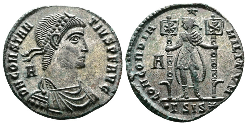 Constantius II (337-361 AD.) AE Centenionalis (23,5mm, 4,30 g.) Siscia, 350 AD. ...