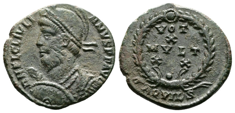 Julian II (360-363 AD.) AE (19mm, 2,99g.) Aquileia, 361-363 AD. D N FL CL IVLIAN...