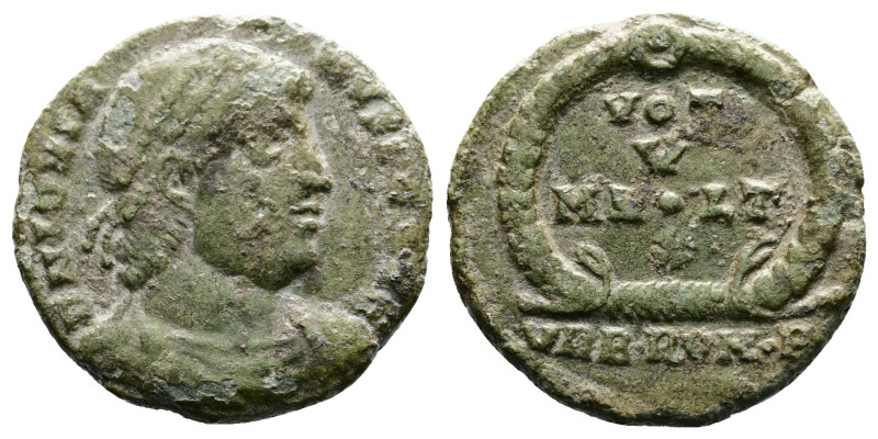 Jovian (363-364 AD.) AE (18mm, 2,79g.) Rome, 363-364 AD. D N IOVIANVS P F AVG, p...