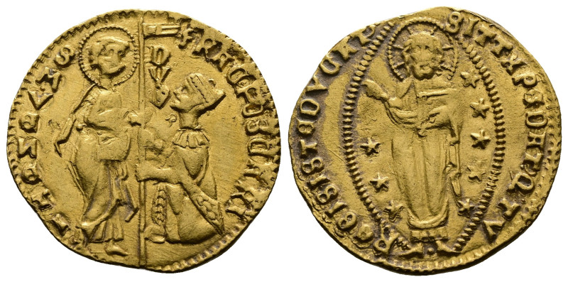 Francesco Foscari, 1423-1457 AD. Ducato (21 mm, 3.57 g, Gold). FRAC•FOSCARI •S•M...