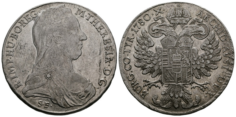 Maria Theresia (1740-1780). AR Taler 1780 S.F (40,5 mm, 27.95 g.) struck between...