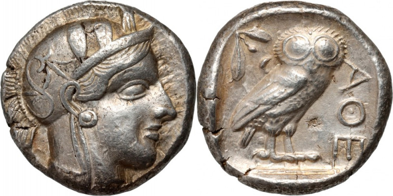 Greece, Attica, Tetradrachm c. 479-393 BC, Athens Weight 17,22 g, 23 mm.
 Waga ...