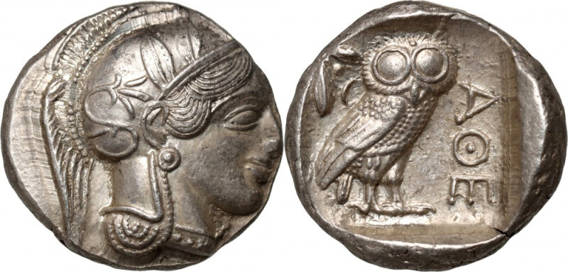 Greece, Attica, Tetradrachm, after 449 BC, Athens Weight 17,21 g, 25 mm. Waga 17...
