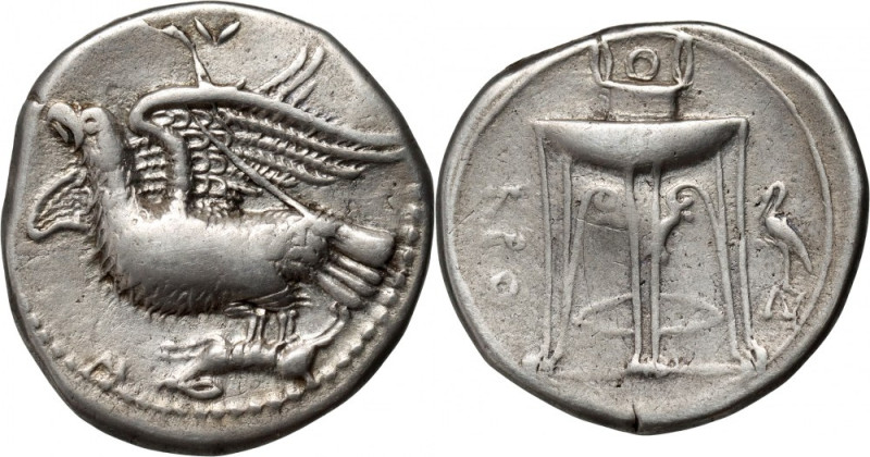 Greece, Bruttium, Croton, Stater c. 350-300 BC Weight 7,45 g, 22 mm.
 Waga 7,45...