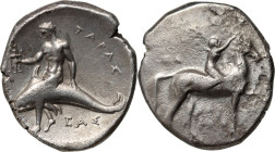 Greece, Calabria, Tarentum, Didrachm 3rd century BC
