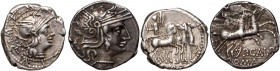 Roman Republic, Lot of 2 Denar, M. Acilius 130 BC, P. Calpurnius 133, BC, Rome