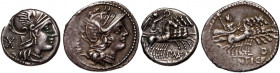 Roman Republic, Lot of 2 Denar, P. Maenius Antias 132 BC, L. Sentius 101, BC, Rome