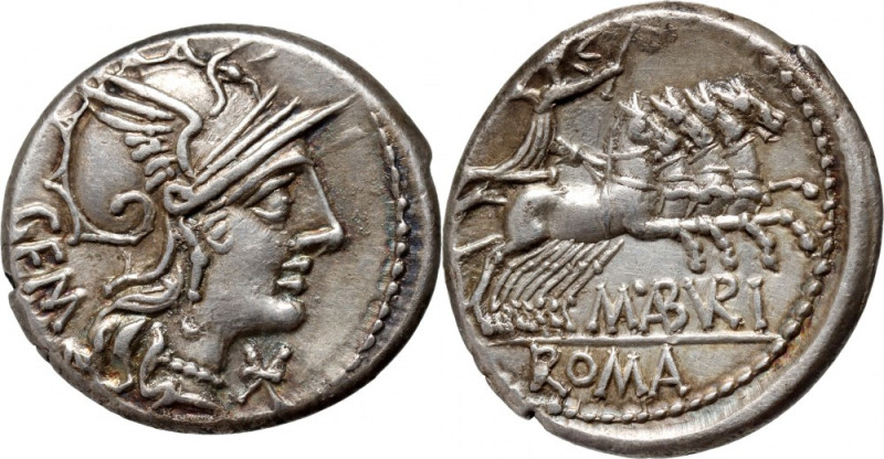 Roman Republic, M. Aburius Geminus 132 BC, Denar, Rome Weight 3,85 g, 19 mm. Nic...