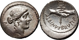Roman Republic, D. Iunius Brutus Albinus 48 BC, Denar, Rome